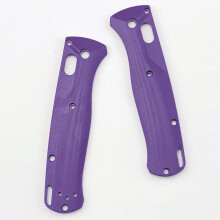 (Purple) 1Pair Knife Handle Patch Grips Shank Scales G10 Material DIY Part For Benchmade Bugout 535 Folding Knife Replacement Accessories