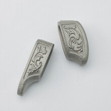 (1#) 2Pcs Stainless Steel DIY Knife Handle with Finger Guard - Custom Cutter Grip & Protective Gear
