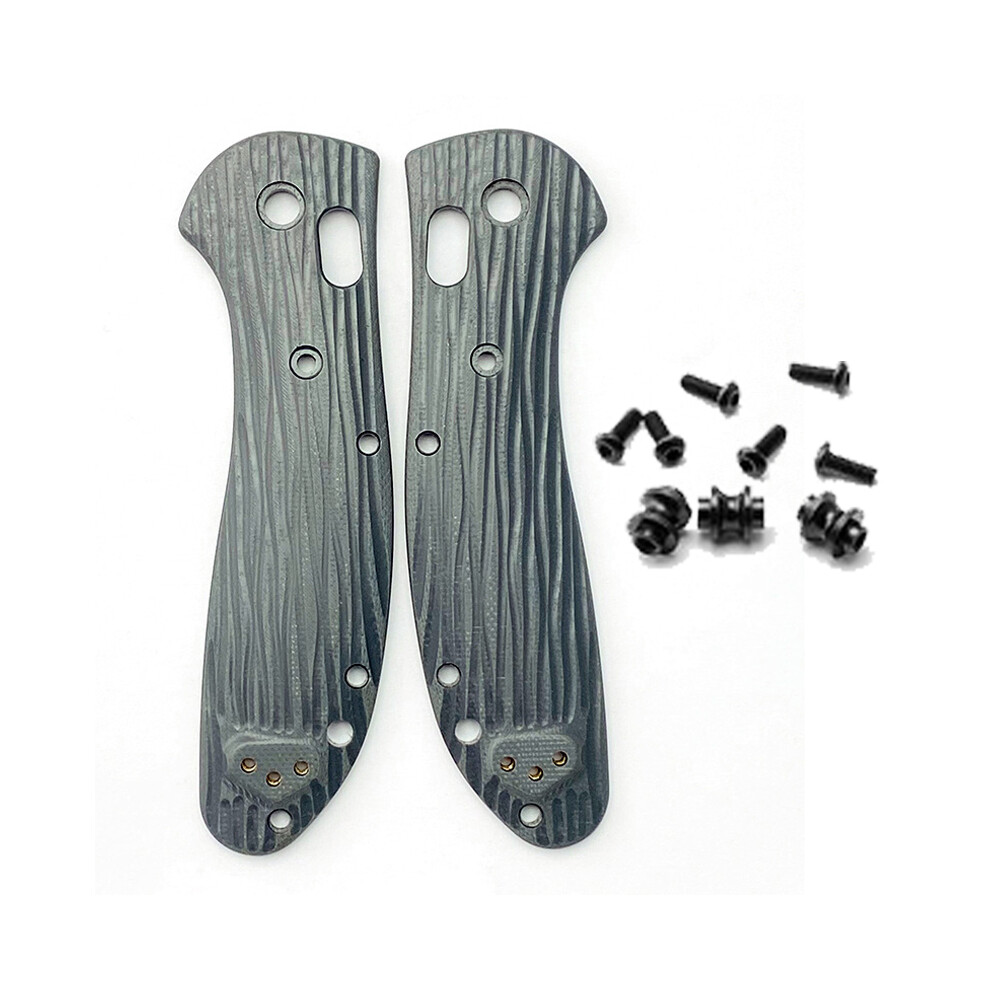 () 1 Pair Handle Patch With Shank Screw For Benchmade Griptilian 551 Folding Knife Black/Gray 320997745556