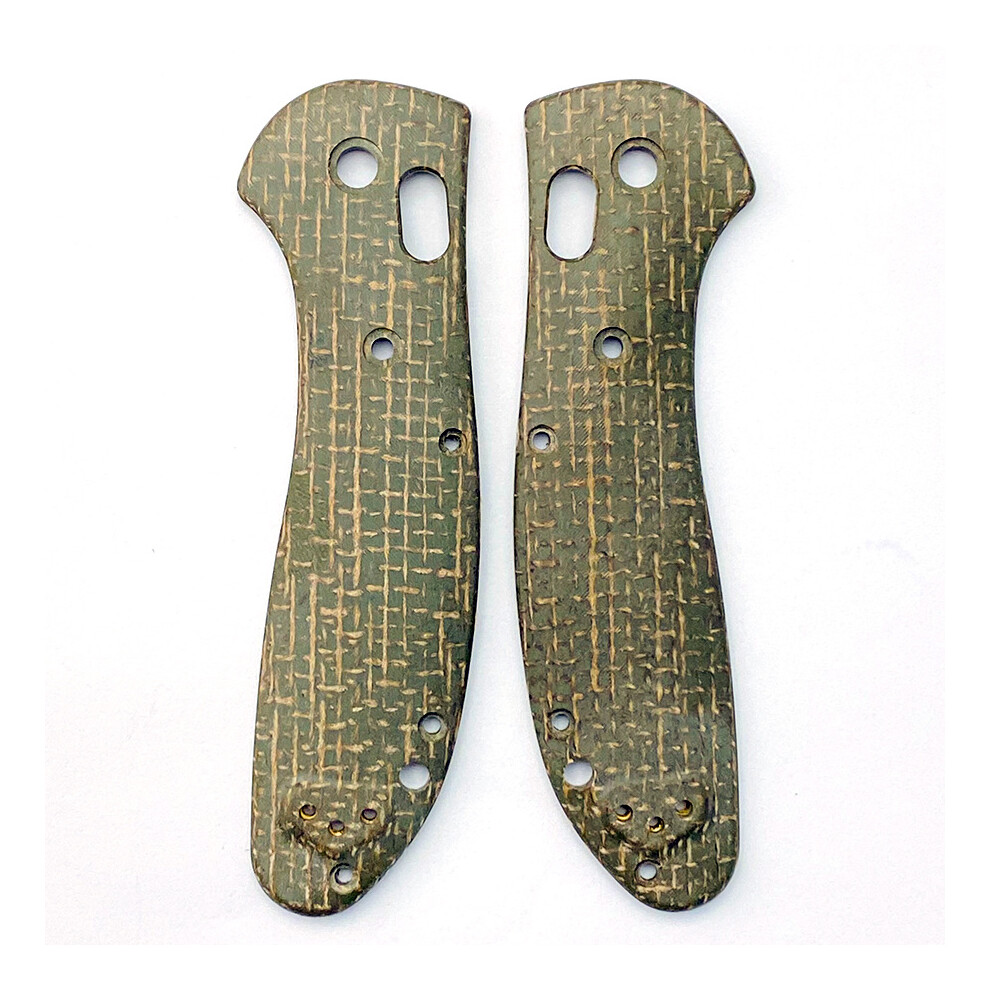 (Green) 1Pair Handle Patch Custom Micarta Scales For Benchmade Griptilian 551 Knife Part Green 320997745143