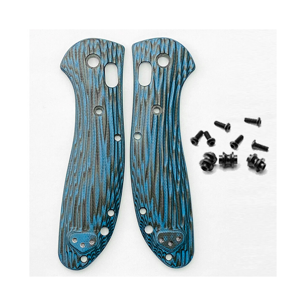 () 1 Pair Handle Patch With Shank Screw For Benchmade Griptilian 551 Folding Knife Black/Blue 320997745532