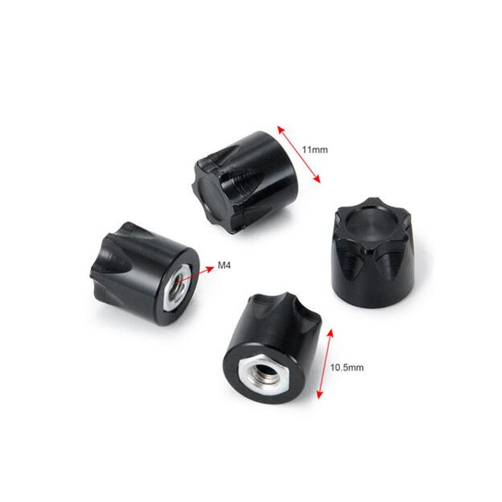 (Black) 4Pcs Wheel Rim Center Cap M4 Nut For 1/10 Rc Crawler Trx4 Axial Scx10 D90 Tamiya Black 320997748953