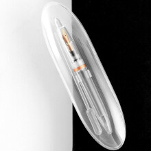(Rose Gold) Transparent Clear Eyedropper Fountain Pen Super Fine Nib 0.5MM Writting Pen