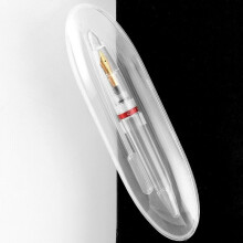 (Red) Transparent Clear Eyedropper Fountain Pen Super Fine Nib 0.5MM Writting Pen