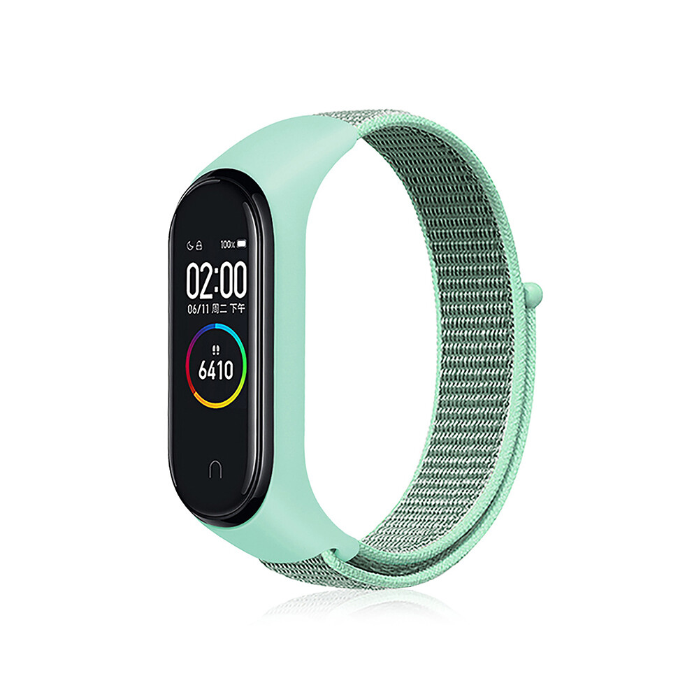 (Mint Green) Adjustable Nylon Wristband Watch Strap Replacement For Xiaomi Mi Band 4/3 123643830602