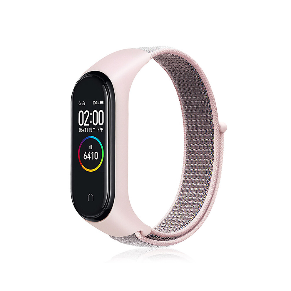 (Pink) Adjustable Nylon Wristband Watch Strap Replacement For Xiaomi Mi Band 4/3 123643830626
