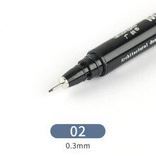 (02 0.3mm) Black Fine Line Sketch Drawing Marker Fineliner Non-fading Ink Marking Pen