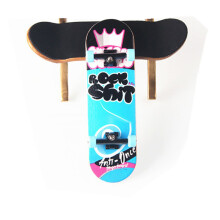 Blue Complete Wooden Fingerboard Finger Skate Board Grit Foam Tape Maple Wood