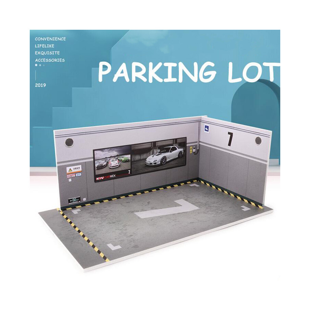 (Deep ) 1:32 Scale Diy Parking Lot Building Model Scene For Diecast Car Figures Toy Simulation Grey 113121940978