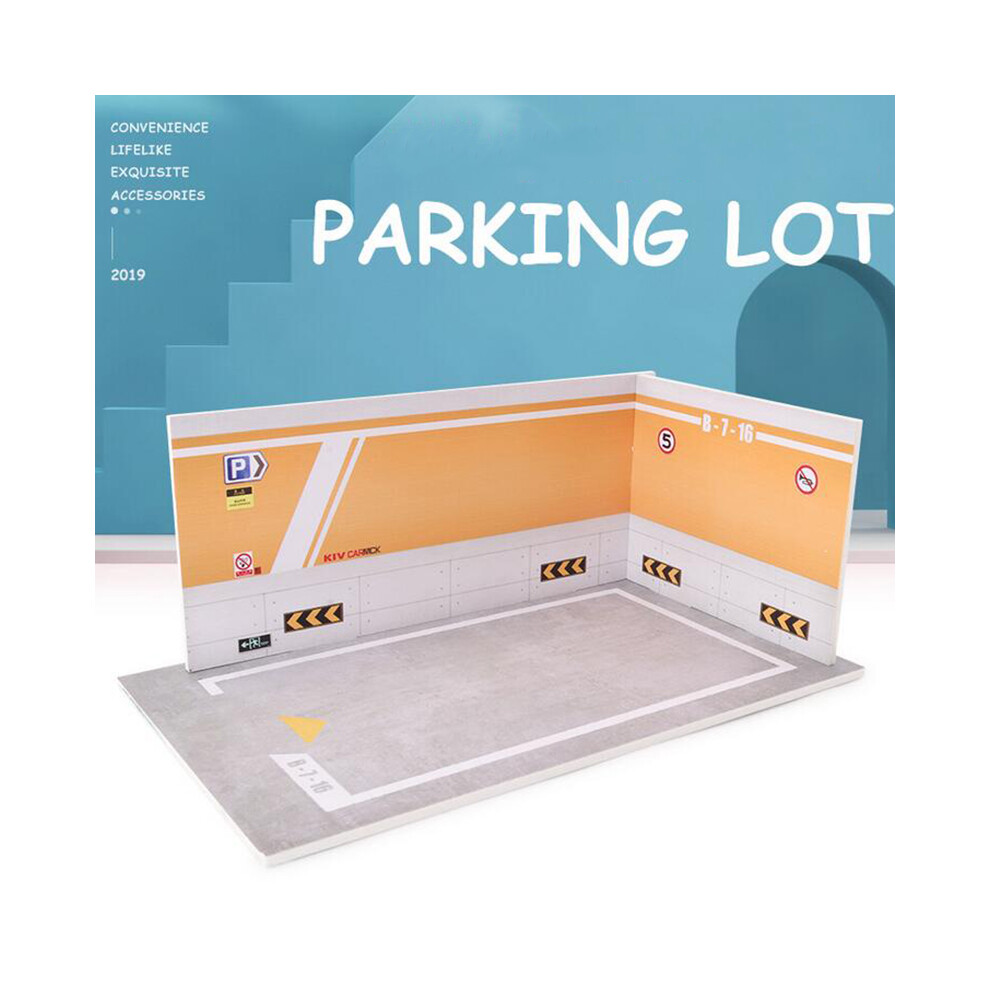 (Orange) 1:32 Scale Diy Simulation Parking Lot Building Model Scene For Diecast Car Figures Toy Orange 113121383812