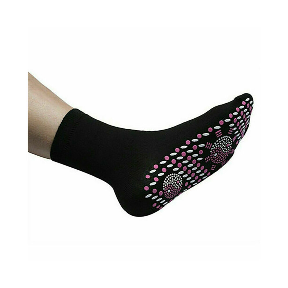 (Black) Tourmaline Magnetic Socks Winter Warm Self-Heating Therapy Unisex Stockings 110691501301