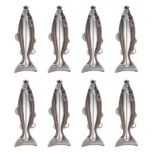 8 Set Fish-Shape Hip Flask 5Oz Bottle Pocket Flask Stainless Steel Party Drinkware for Outdoor