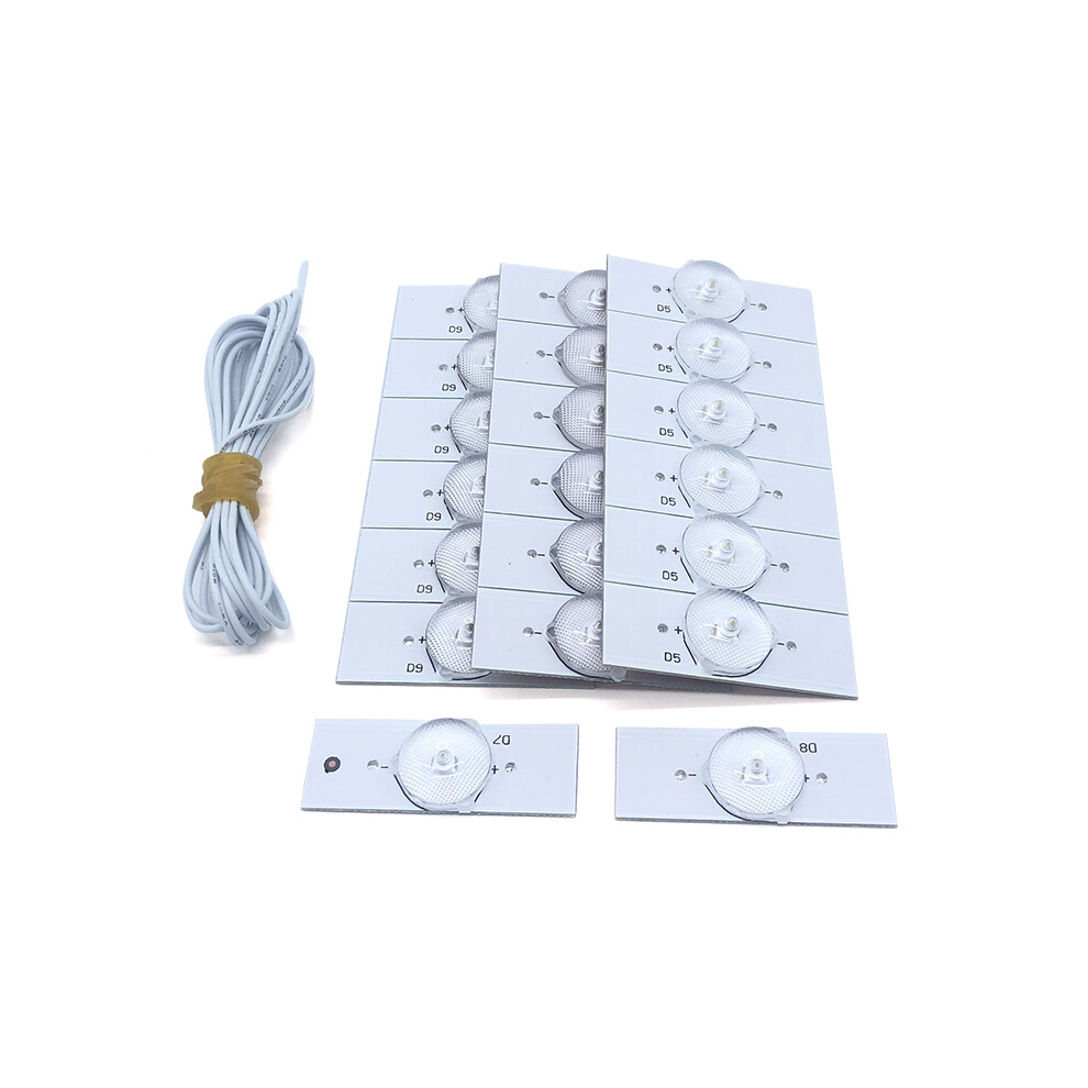(20Pcs 3V Smd With 2 Meter Wire) 3V 6V Ultra Bright Lamp Beads With Optical Lens Fliter For 32-65 Inch Led Tv Repair 110691326546