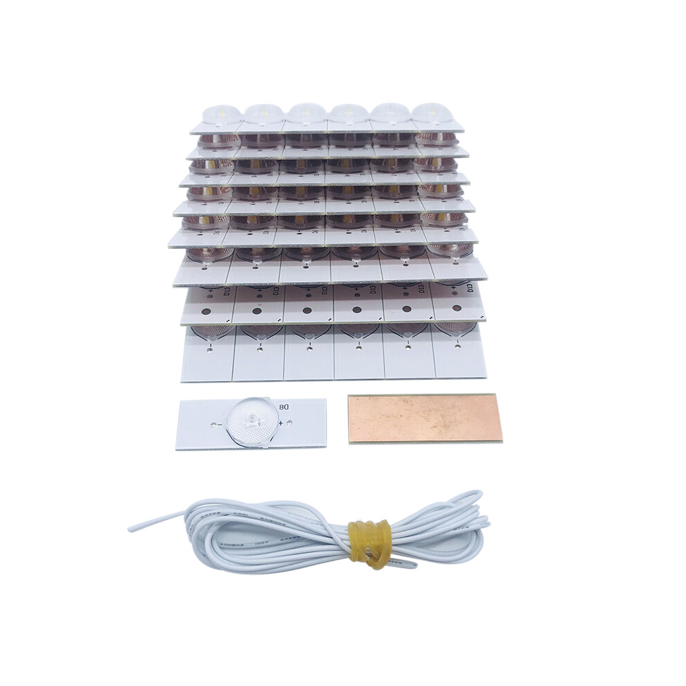 (50Pcs 6V Smd With 2 Meter Wire) 3V 6V Ultra Bright Lamp Beads With Optical Lens Fliter For 32-65 Inch Led Tv Repair 110691326607