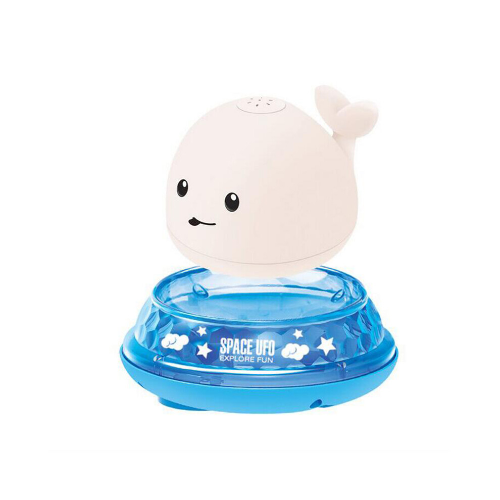 () Children Induction Whale Shape Electric Sprinkler Water Spray Baby Bath Toys White/Light