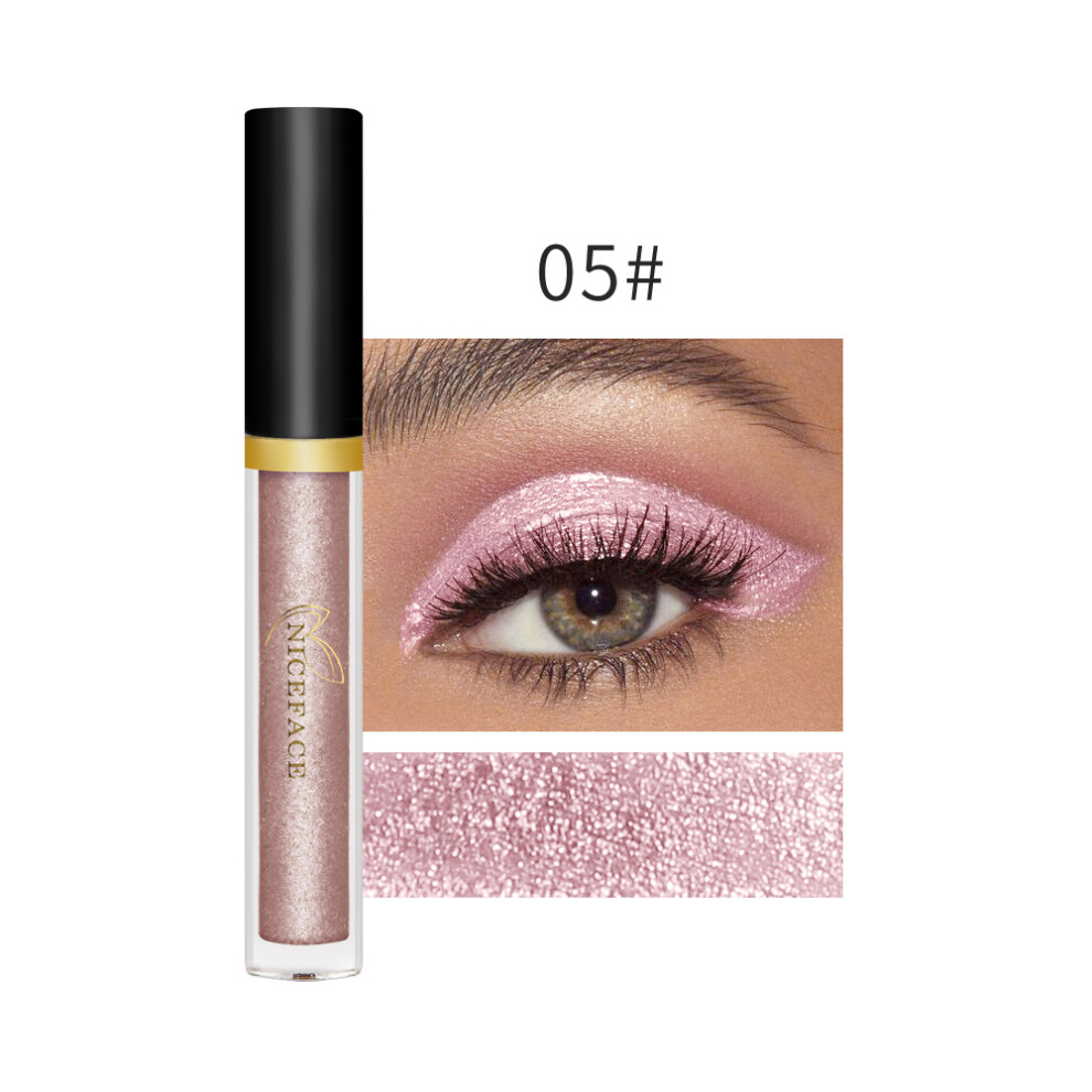 (#05) 10 Colors Diamond Pearlescent Liquid Eye Shadow Shimmer Glitter Eyeshadow Highlighter Waterproof Makeup Cosmetic