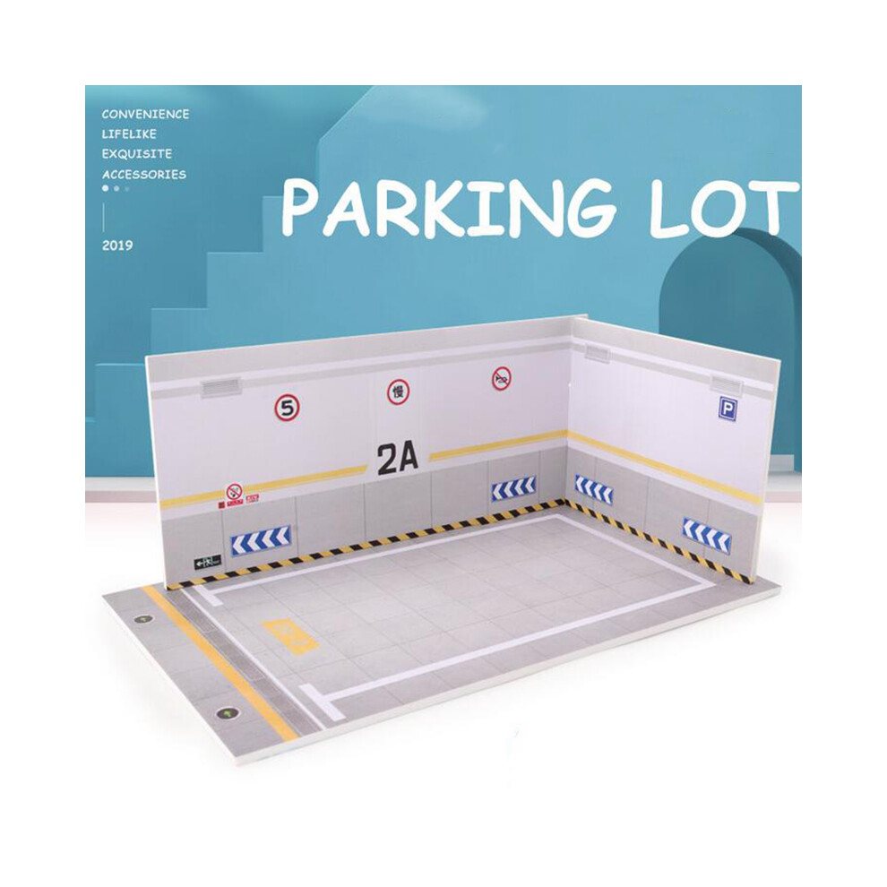 (Grey) 1:32 Scale Diy Parking Lot Building Model Scene For Diecast Car Figures Toy Simulation Grey 113121940954