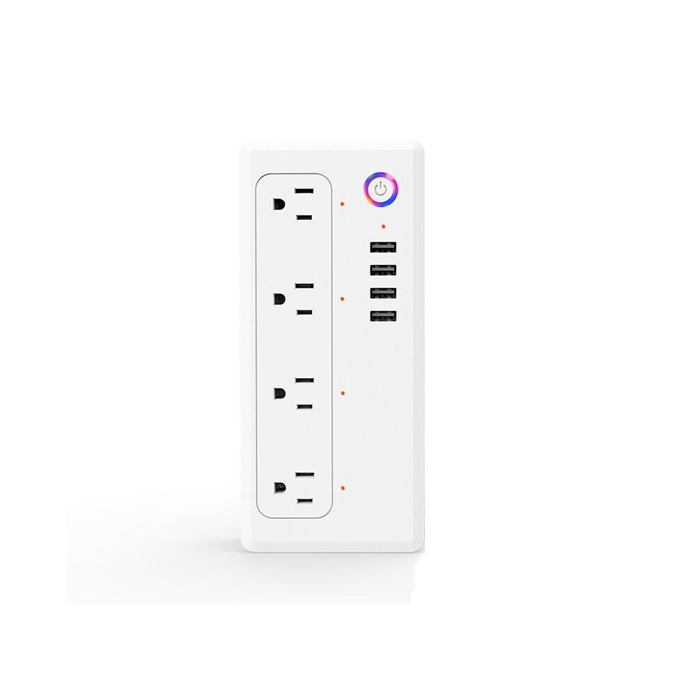 (Us) Smart Wifi Outlet Power Strip Surge Protector 4 Usb Port App Remote Control Socket 110691328571