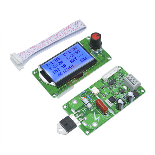 40A/100A 12864 LCD display Digital Double Pulse Encoder Spot Welder Welding Machine Transformer Controller Board Time Control