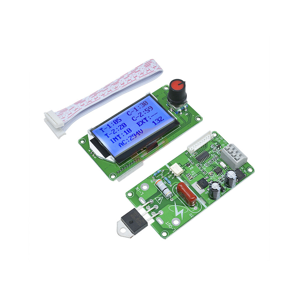 40A/100A 12864 Lcd Display Digital Double Pulse Encoder Spot Welder Welding Machine Transformer Controller Board Time Control 110691325914