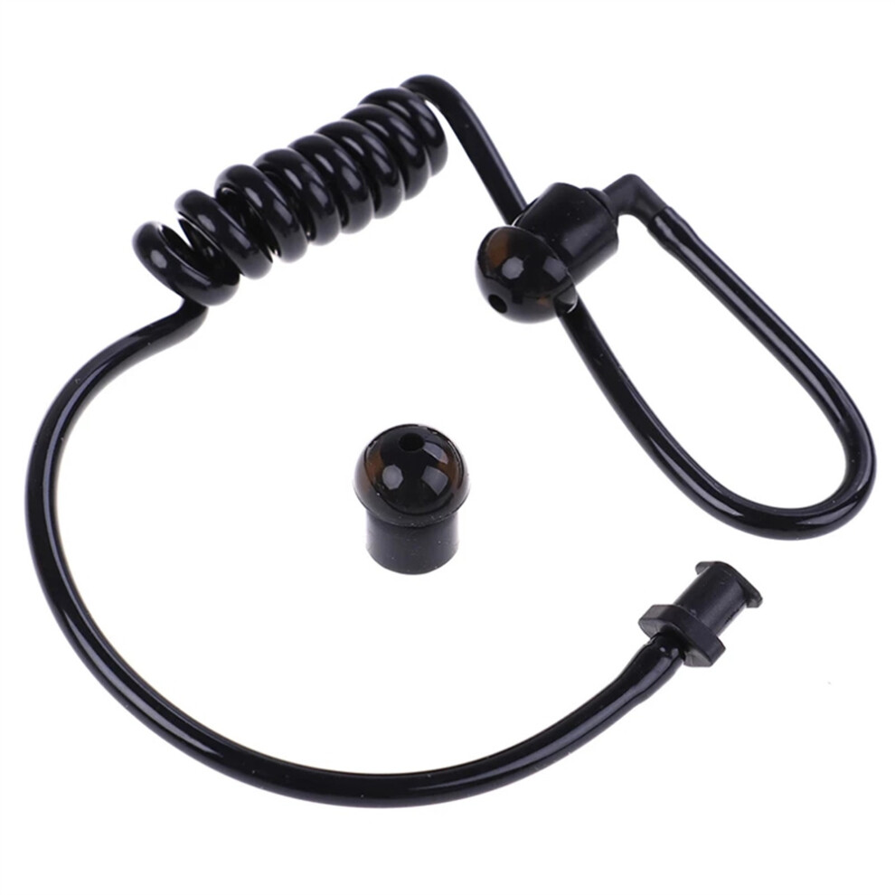 (1Pcs) 1/5Pcs Twist On Replacement Coiled Acoustic Tube For Two-Way Radio Surveillance And Listen Only Earpiece Black 110691325020