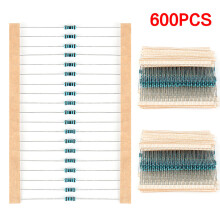 600PCS 30-Value Metal Film Resistor Kit, 1/4W 1% Tolerance Assorted Set