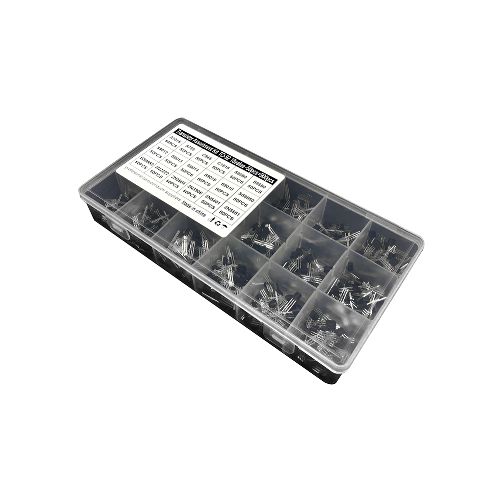 900PCS 18 Values TO-92 Transistor Assortment Kit A1015 2N2222 C1815 S8050 2N3904 2N3906 S9012 NPN/PNP