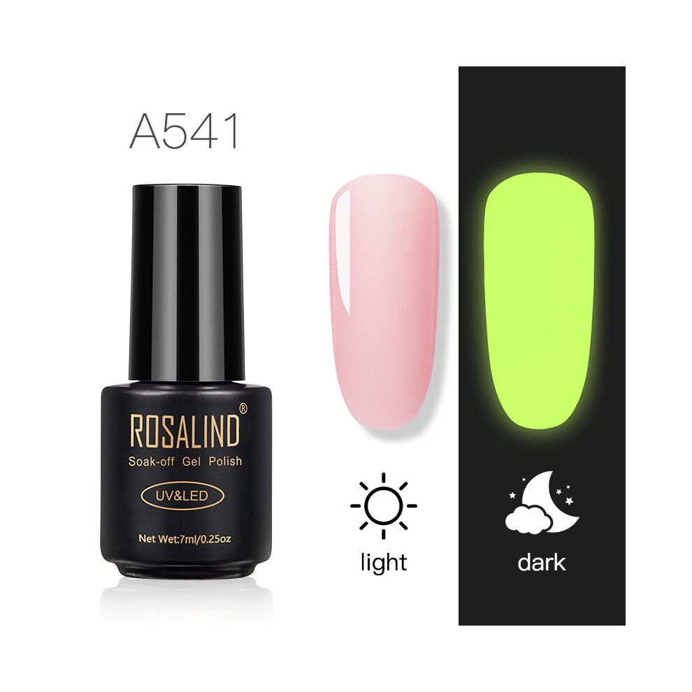 Dark (A541) Rosalind Neon Hybrid Luminous Varnish Gel Nail Polish Manicure Lacquer Semi-Permanent