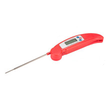 (Red) Digital Meat Thermometer Foldable Food Milk Cooking Barbecue Grill Temperature Indicator Tools