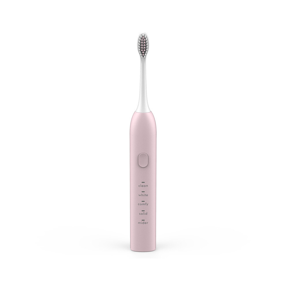Pink (Pink) Sonic Electric Toothbrush 5 Mode Usb Rechargeable Tooth Cleaning Brushes 5 Heads
