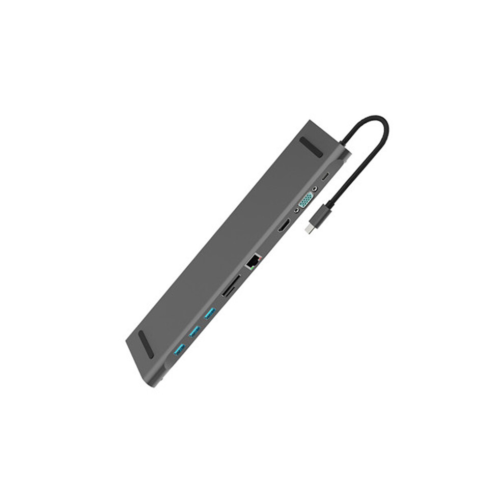 (Gray) 10-In-1 Usb-C Hub For Macbook: Docking Station With Hdmi, Usb 3.0 Ports Gray 113121237856