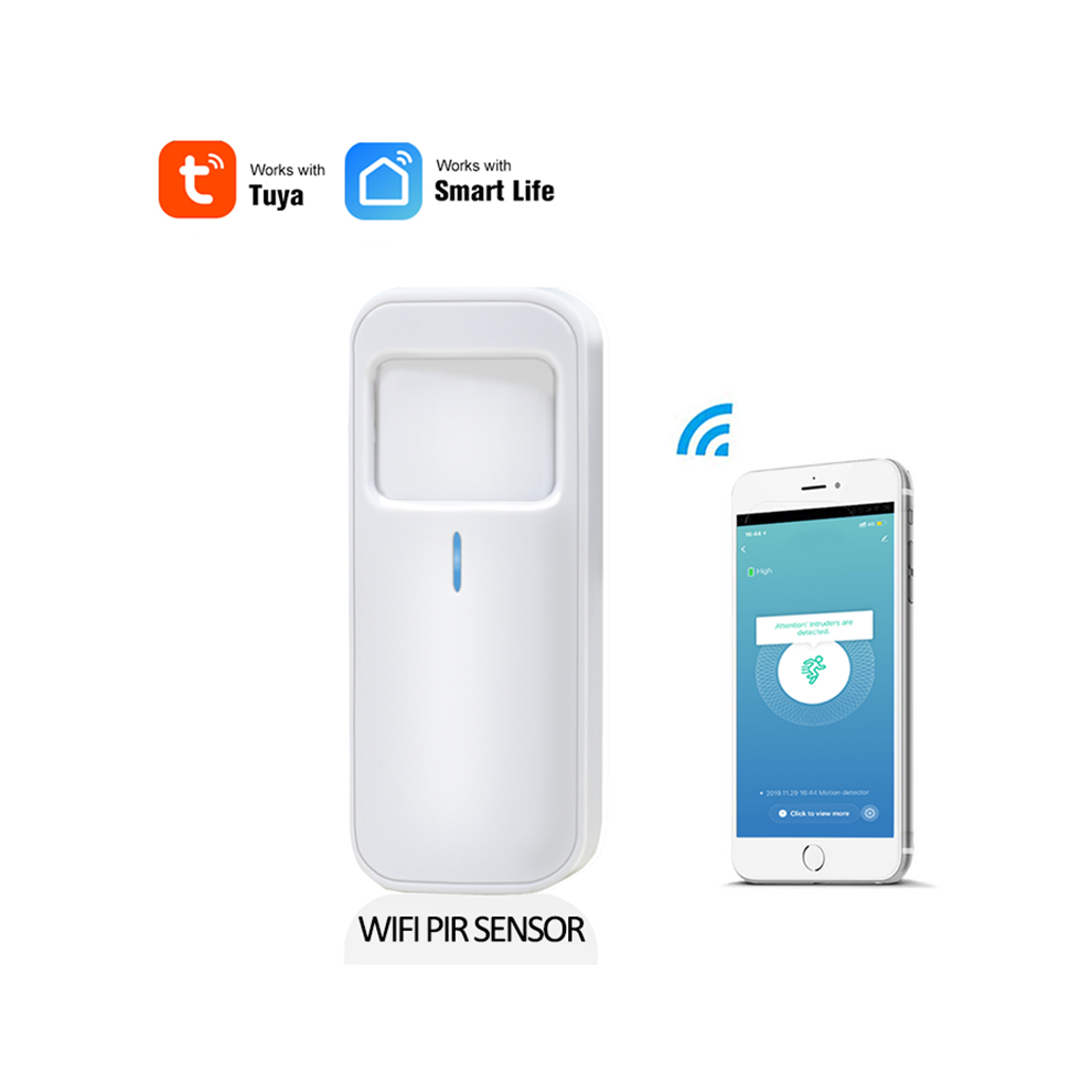 Tuya Smart Home Wifi Pir Motion Sensor Wireless Passive Infrared Detector Security Burglar Alarm "Smart Life/Tuya" App Control 110691329905