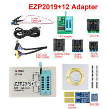 (Kit 4) EZP2019 Full Set High Speed USB SPI Programmer SOP8 Adapter Test Clip Sop8/16 Support 24 25 93 EEPROM 25 Flash Bios Chip