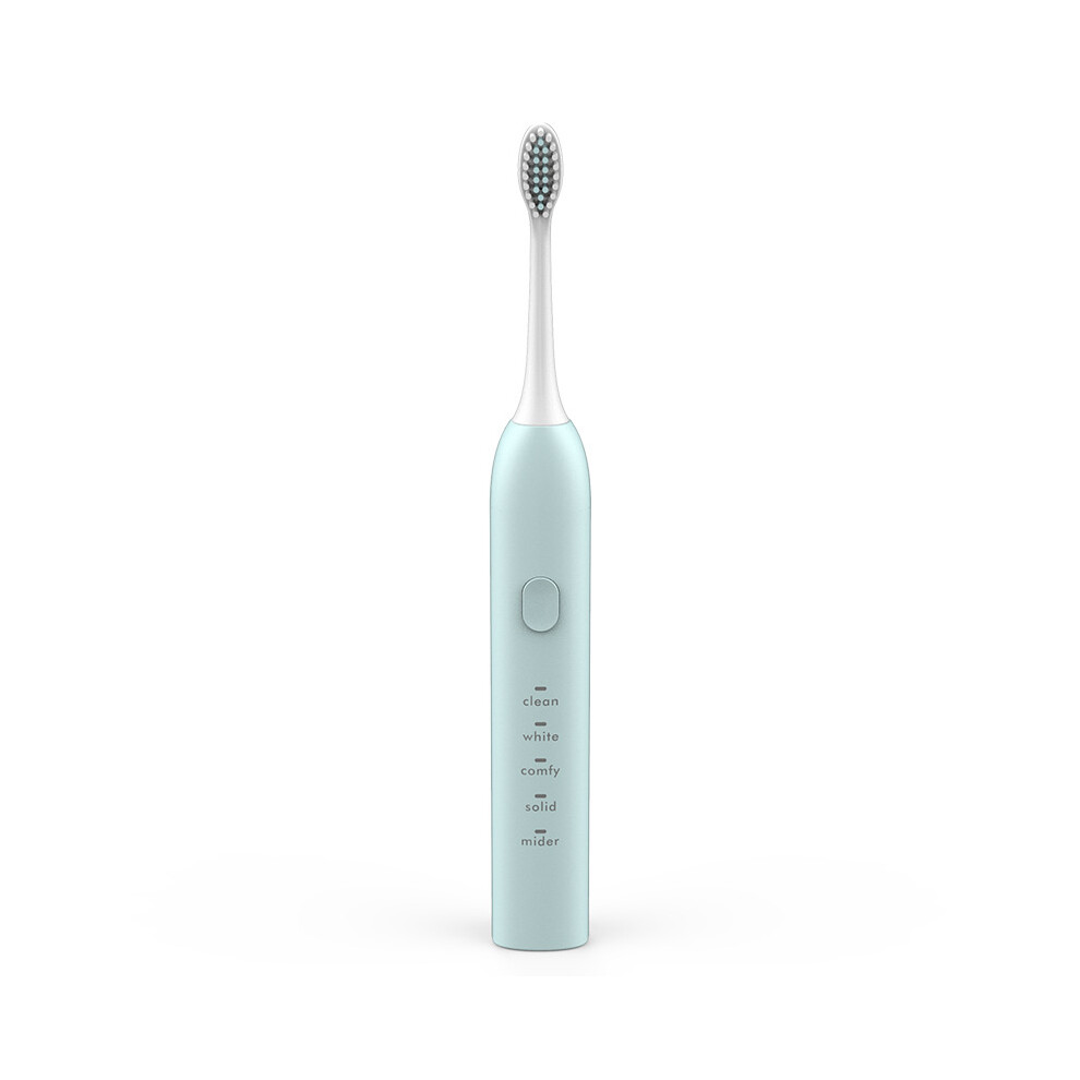 Green (Mint ) Sonic Electric Toothbrush 5 Mode Usb Rechargeable Tooth Cleaning Brushes 5 Heads
