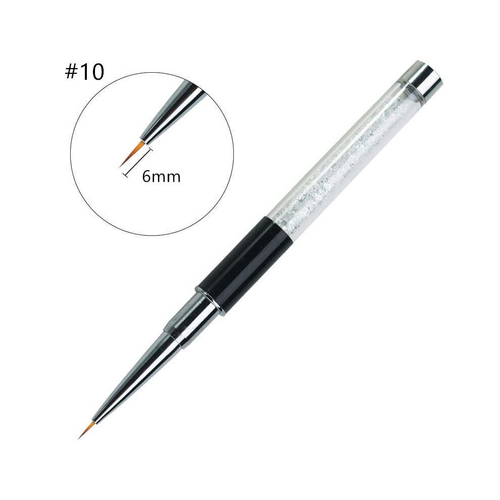 (#10) Professional Nail Art Pen Tips UV Builder Gel Drawing Painting Brush Manicure Set