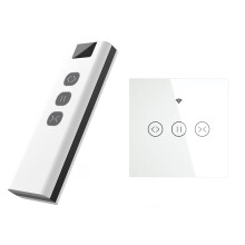 (Remote control+Switch) RF WiFi Touch Panel Curtain Blinds Roller Shutter Switch Voice Control for Alexa Google Home