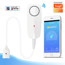 Tuya Smart Life WiFi Water Leak Sensor - Flood Detector with Overflow Alarm & Remote App Control