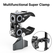 UURig R060 Super Crab Clamp Clip With 1/4" Screw Hole Mount Bracket for DSLR Camera Monitor