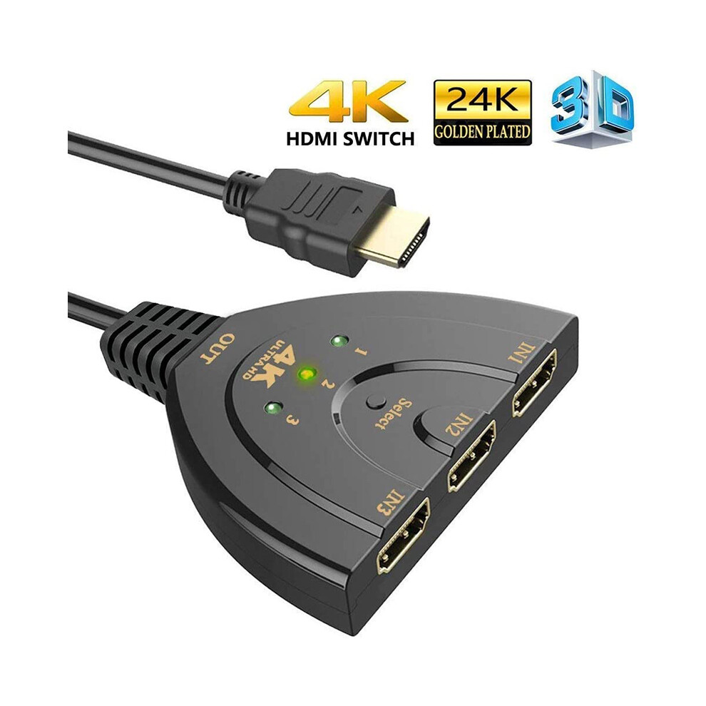4K*2K 3D Mini 3 Port Hdmi Switch 1.4B Switcher Splitter 1080P 3 In 1 Out Hub For Dvd Hdtv Xbox Ps3 Ps4 110691330710