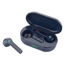(Cyan) Bluetooth 5.0 Earbuds Touch Control TWS Stereo Wireless Earphones IPX6 Waterproof