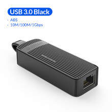 (Black) ORICO USB 3.0 to Ethernet RJ45 Network LAN Adapter for Windows 7/8/Vista/XP