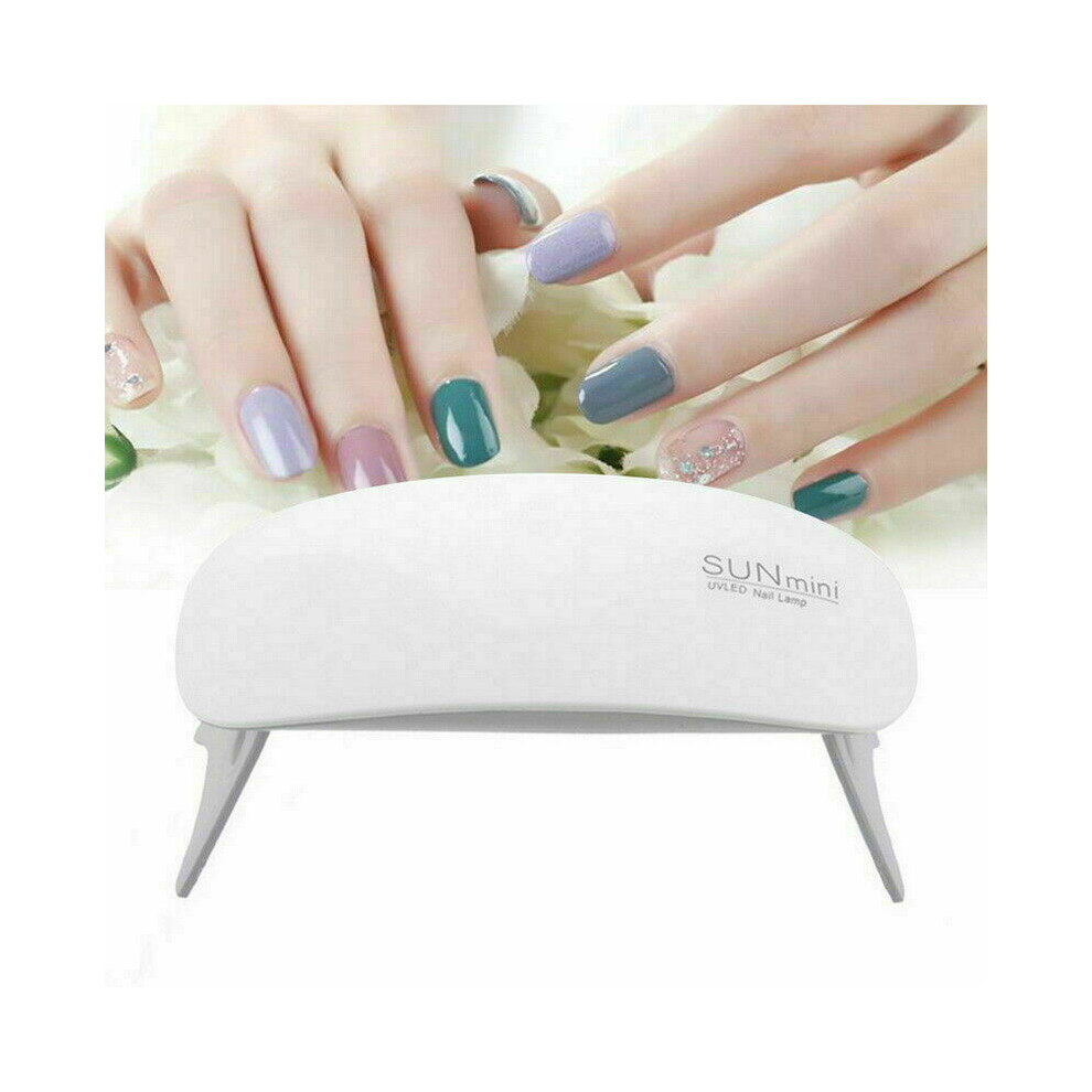 White (White) Portable 6W Mini Uv Led Lamp Usb Charging Gel Polish Curing Machine Nail Dryer