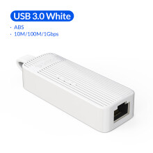 (White) ORICO USB 3.0 to Ethernet RJ45 Network LAN Adapter for Windows 7/8/Vista/XP