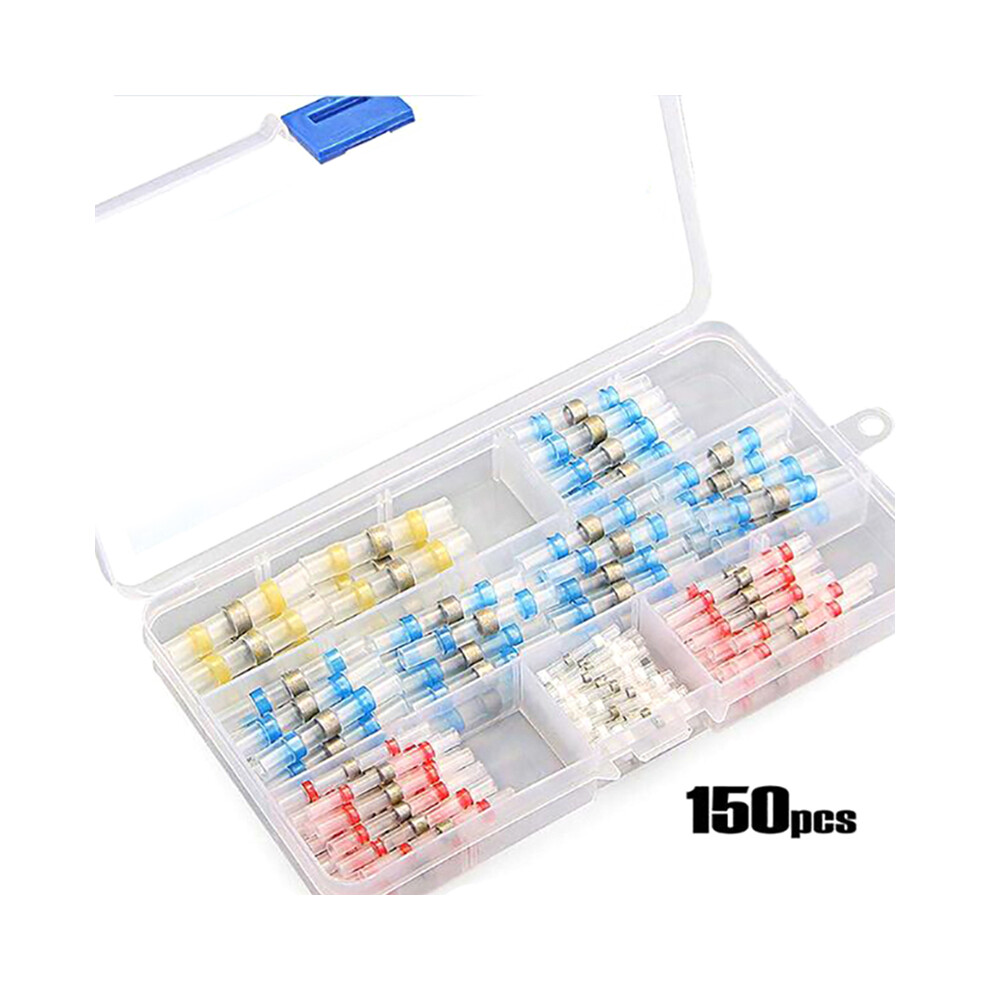 (150Pcs) 50/100/150/200/300Pcs Waterproof Solder Seal Sleeve Butt Wire Connectors Terminals Heat Shrink 110691330048