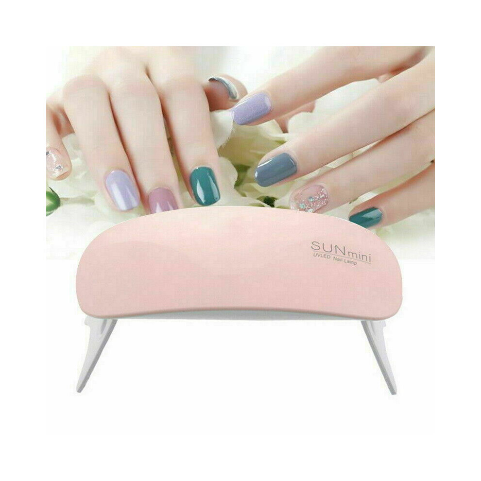 Pink (Pink) Portable 6W Mini Uv Led Lamp Usb Charging Gel Polish Curing Machine Nail Dryer