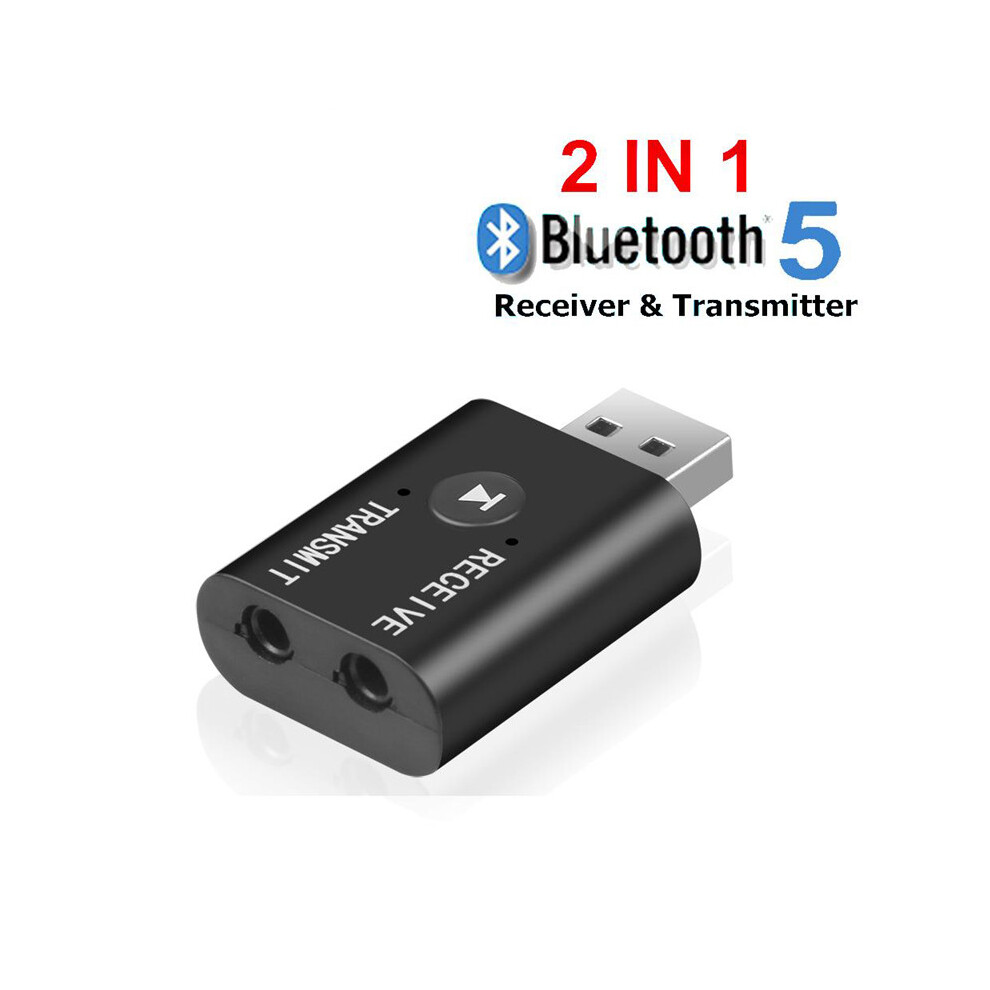 2 In 1 Usb Bluetooth 5.0 Transmitter Receiver Stereo 3.5Mm Aux Audio Adapter Dongle 110691333704