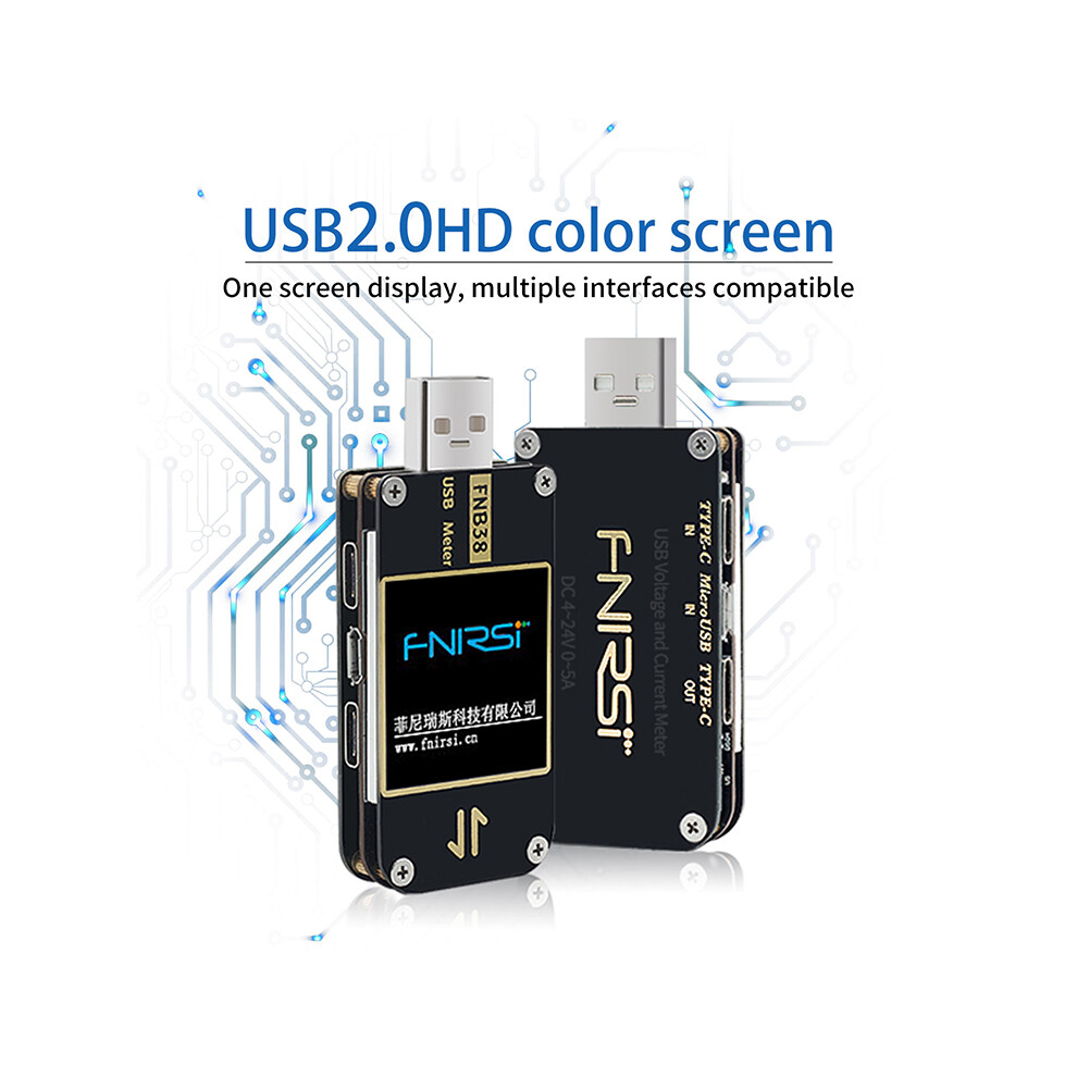 Fnb38 Current And Voltage Meter Usb Tester Qc4+ Pd 3.0 2.0 Pps Fast Charging Protocol Capacity Test 110691329363