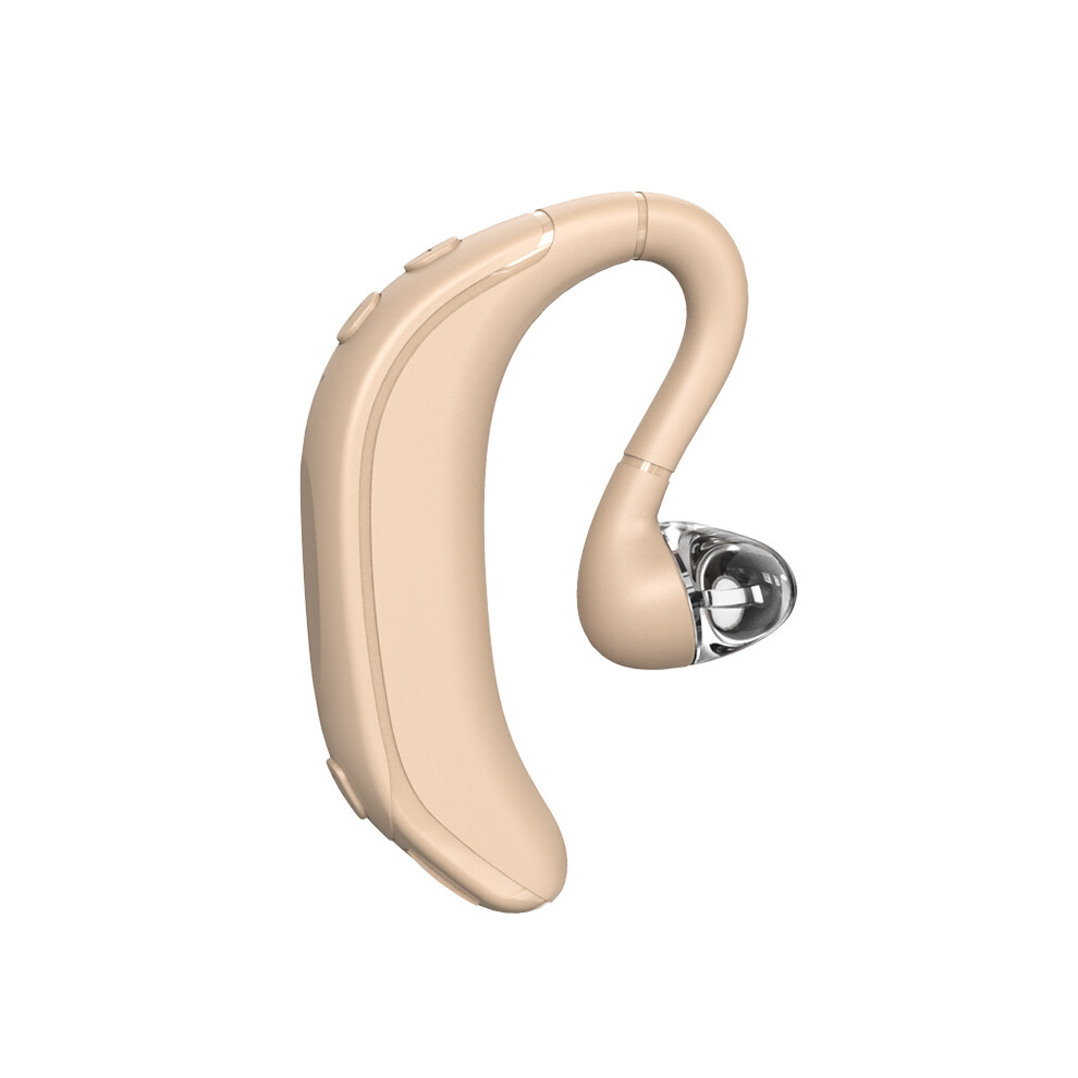 (Beige) M-800 Bluetooth V5.0 Earpiece Wireless Handsfree Headset With Noise Cancelling Mic Beige 110691333261