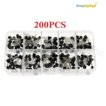 200PCS 10-Value Transistor & Diode Assortment Kit - BC327, BC337, BC517, BC547, BC548, BC549, BC550, BC556, BC557, BC558