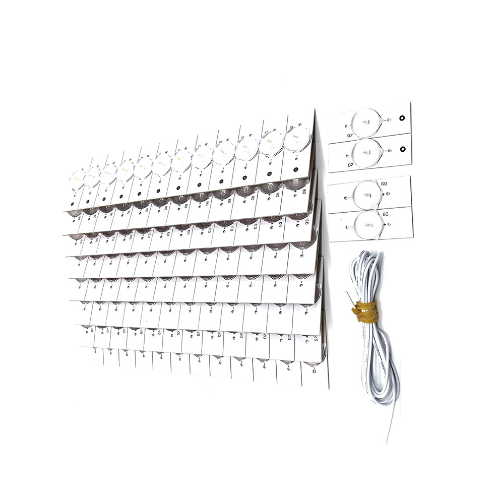 (3V Smd With Cable) 100Pcs 3V/6V Smd Lamp Beads With Optical Lens Fliter For Led Tv Backlight Strip Repair 110691332844